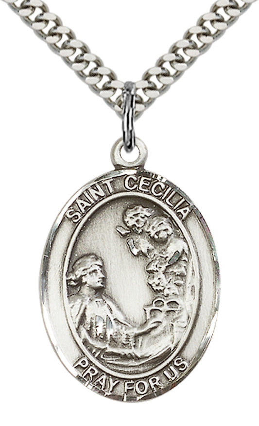 Sterling Silver St. Cecilia Pendant