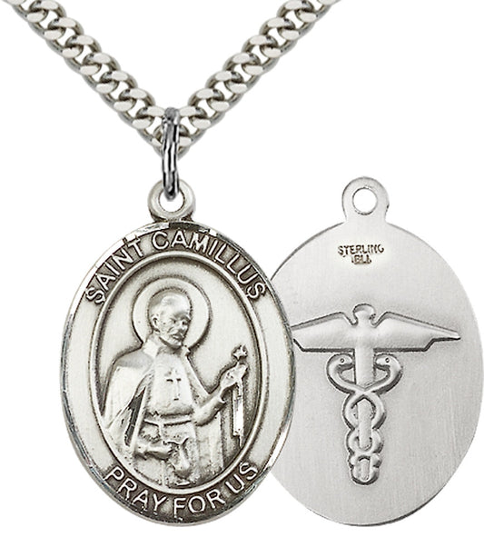 Sterling Silver St. Camillus of Lellis Pendant
