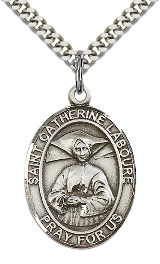 Sterling Silver St. Catherine Laboure Pendant