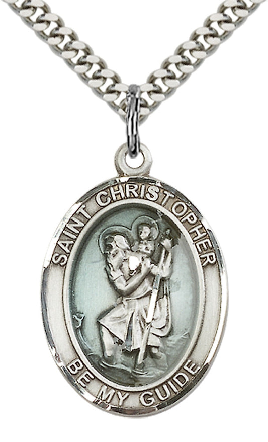 Sterling Silver St. Christopher Pendant