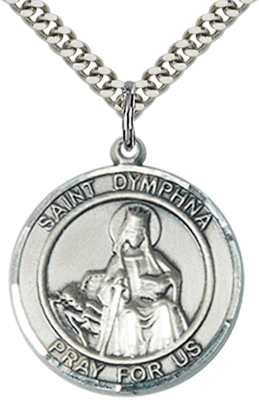 Sterling Silver St. Dymphna Pendant