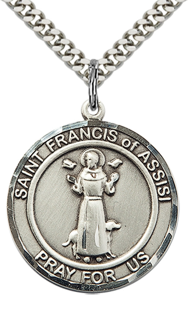 Sterling Silver St. Francis of Assisi Pendant