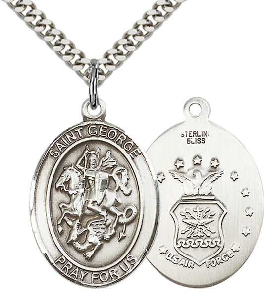 Sterling Silver St. George Pendant