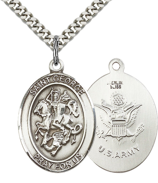 Sterling Silver St. George Pendant