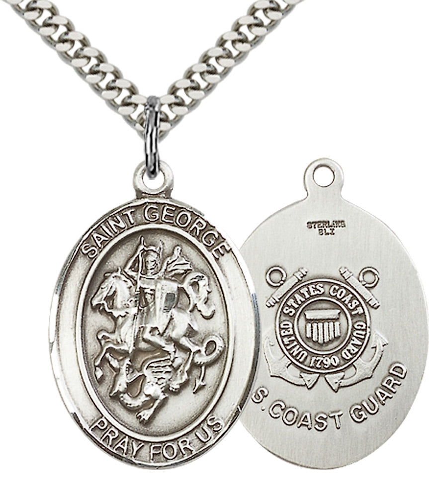 Sterling Silver St. George Pendant