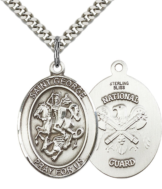 Sterling Silver St. George Pendant