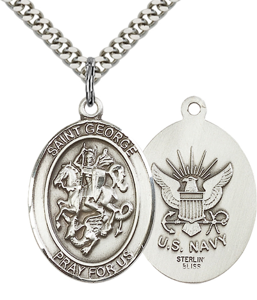 Sterling Silver St. George Pendant