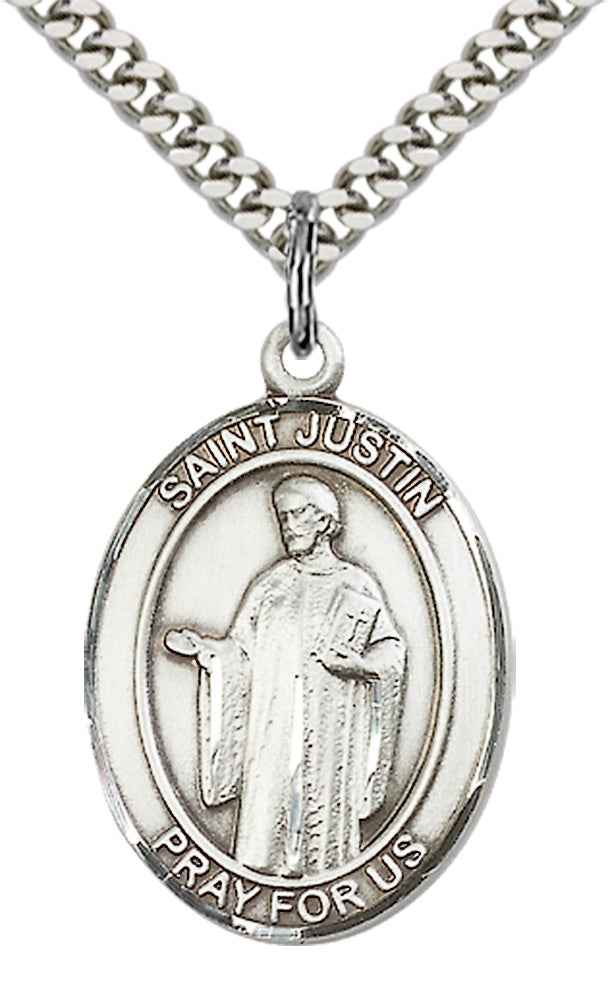 Sterling Silver St. Justin Pendant