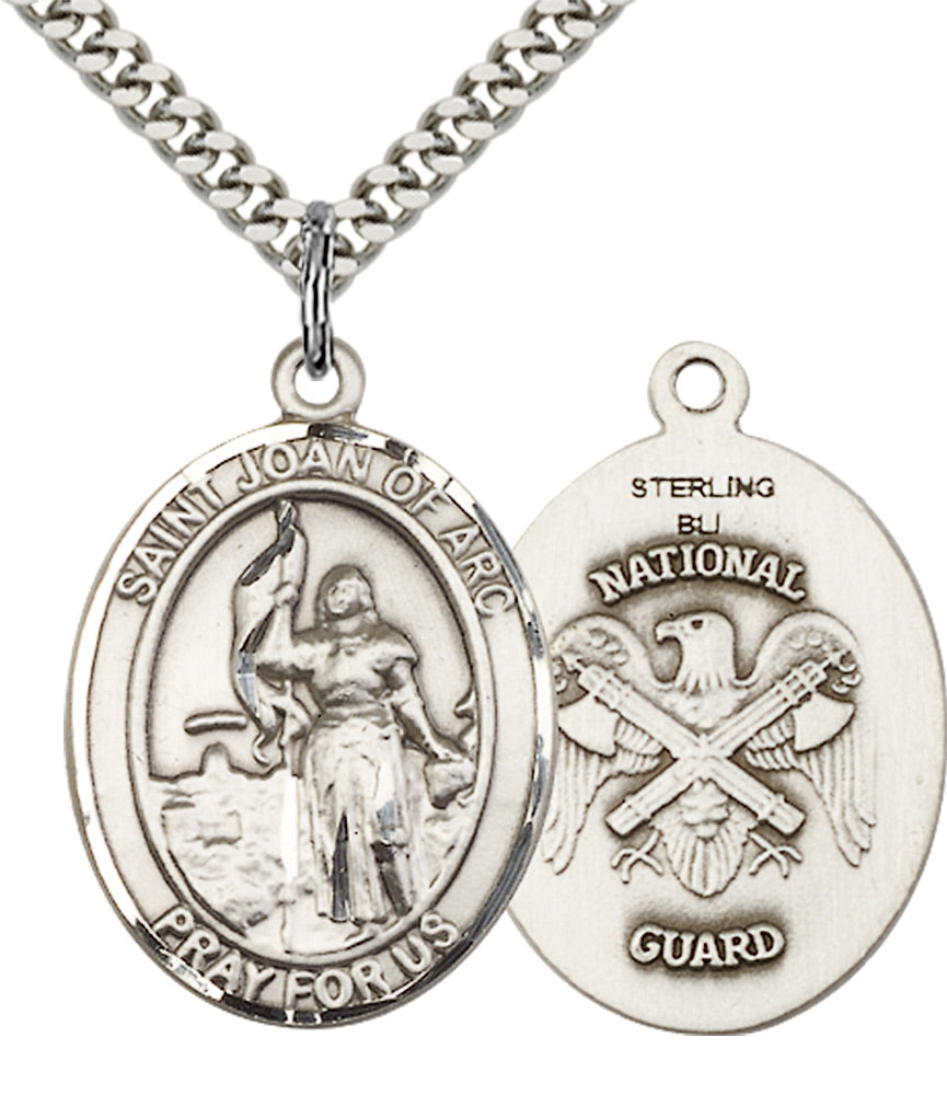 Sterling Silver St. Joan of Arc Pendant