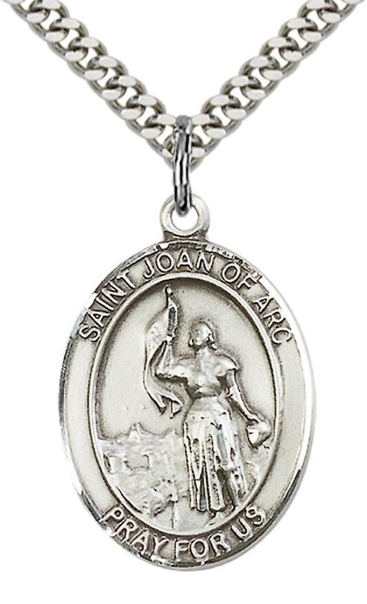 Sterling Silver St. Joan of Arc Pendant