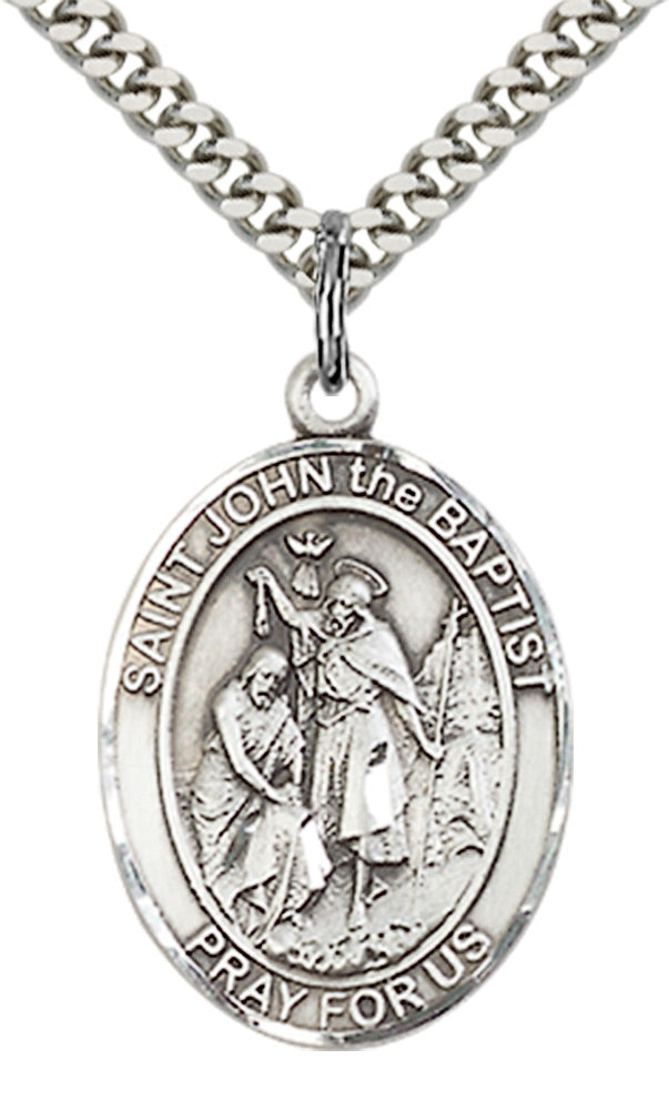 Sterling Silver St. John the Baptist Pendant