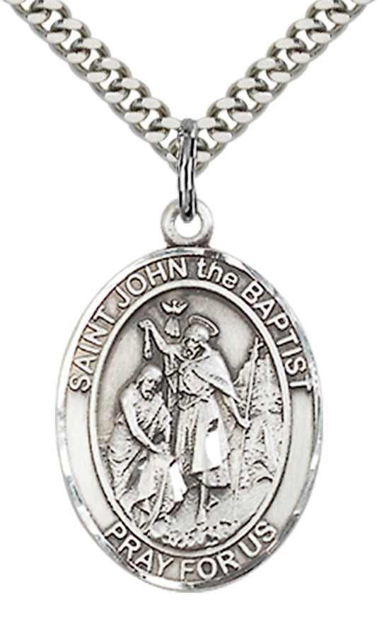 Sterling Silver St. John the Baptist Pendant