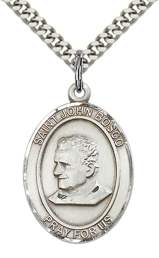 Sterling Silver St. John Bosco Pendant