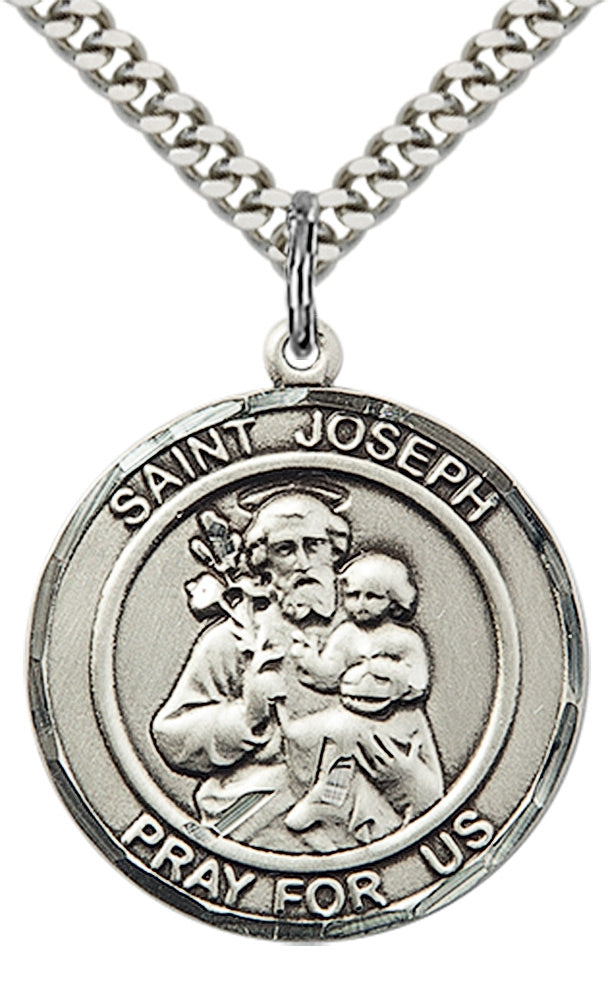 Sterling Silver St. Joseph Pendant