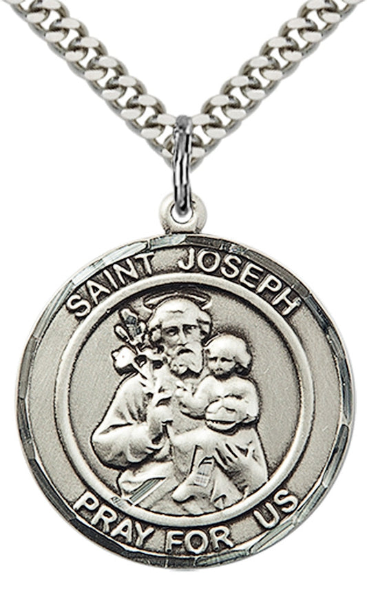 Sterling Silver St. Joseph Pendant
