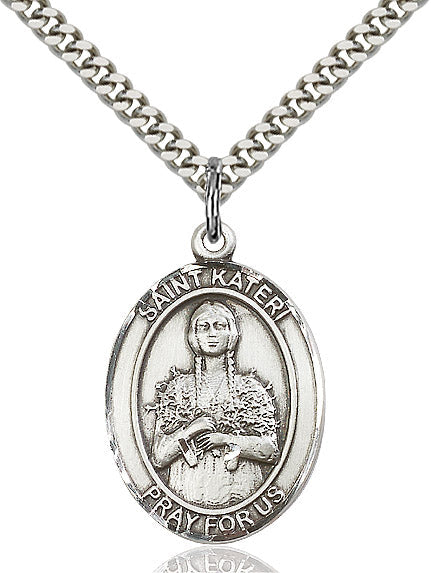 Sterling Silver St. Kateri Pendant
