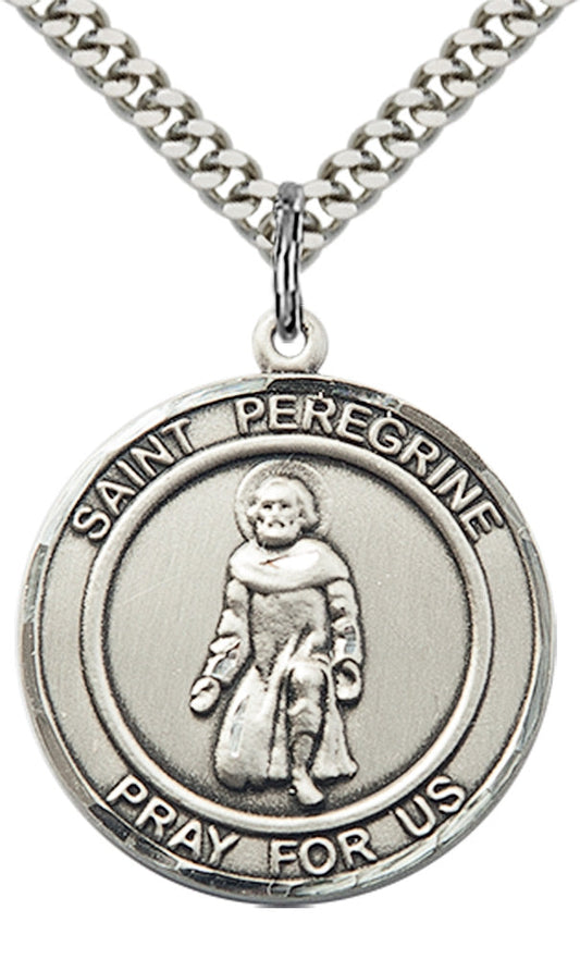Sterling Silver St. Peregrine Pendant