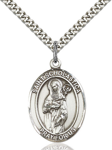 Sterling Silver St. Scholastica Pendant