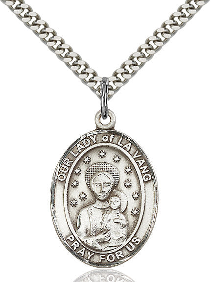 Sterling Silver O/L of La Vang Pendant