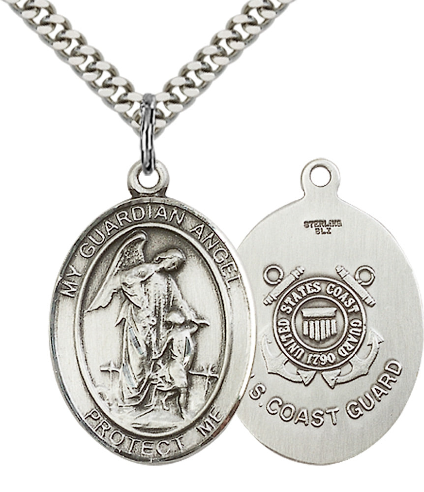 Sterling Silver Guardian Angel Pendant