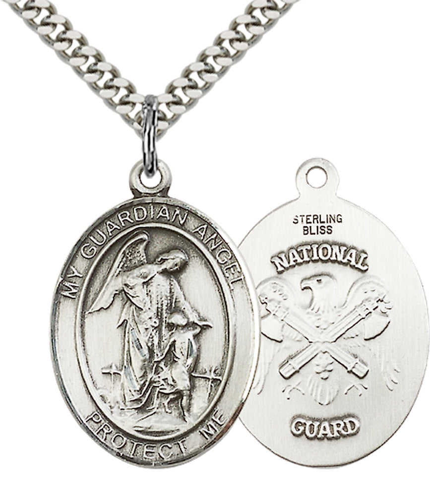 Sterling Silver Guardian Angel Pendant