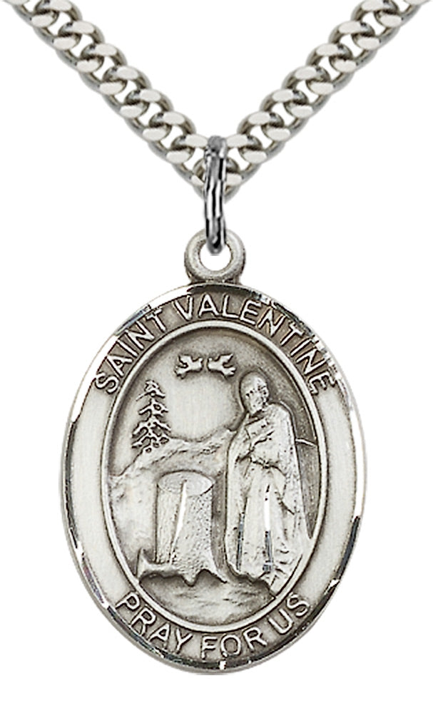 Sterling Silver St. Valentine of Rome Pendant