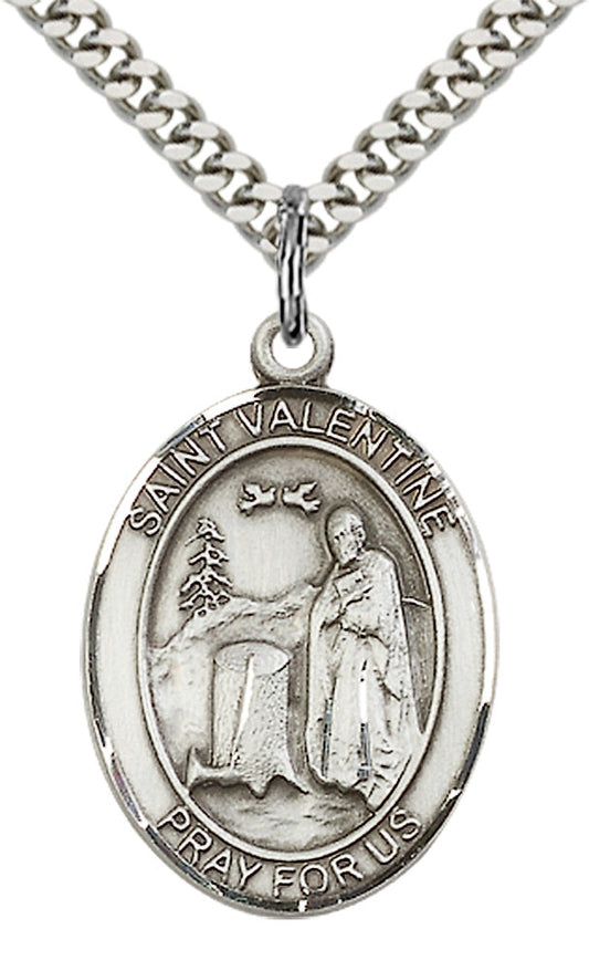 Sterling Silver St. Valentine of Rome Pendant