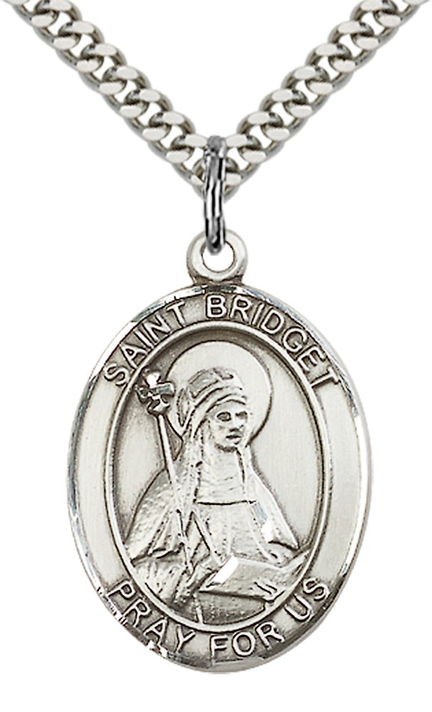 Sterling Silver St. Bridget of Sweden Pendant
