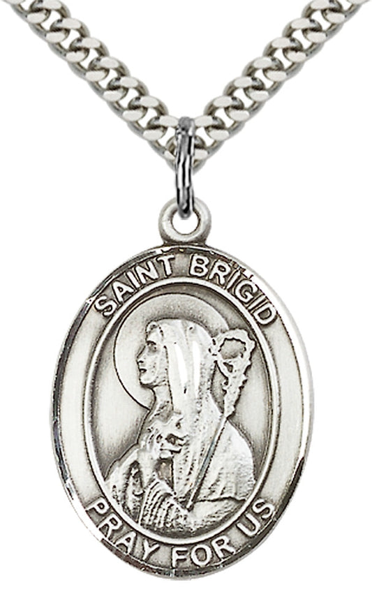Sterling Silver St. Brigid of Ireland Pendant