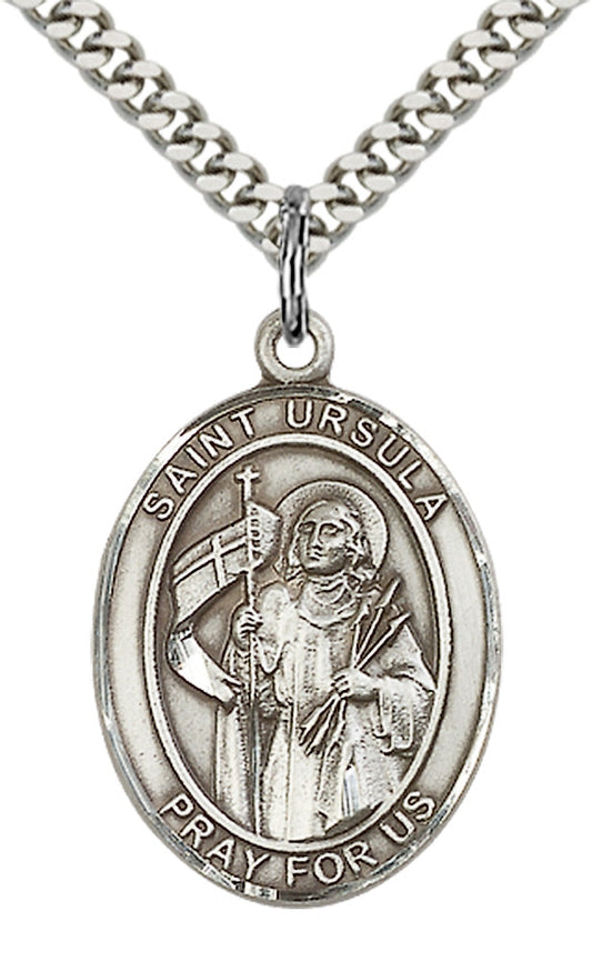 Sterling Silver St. Ursula Pendant