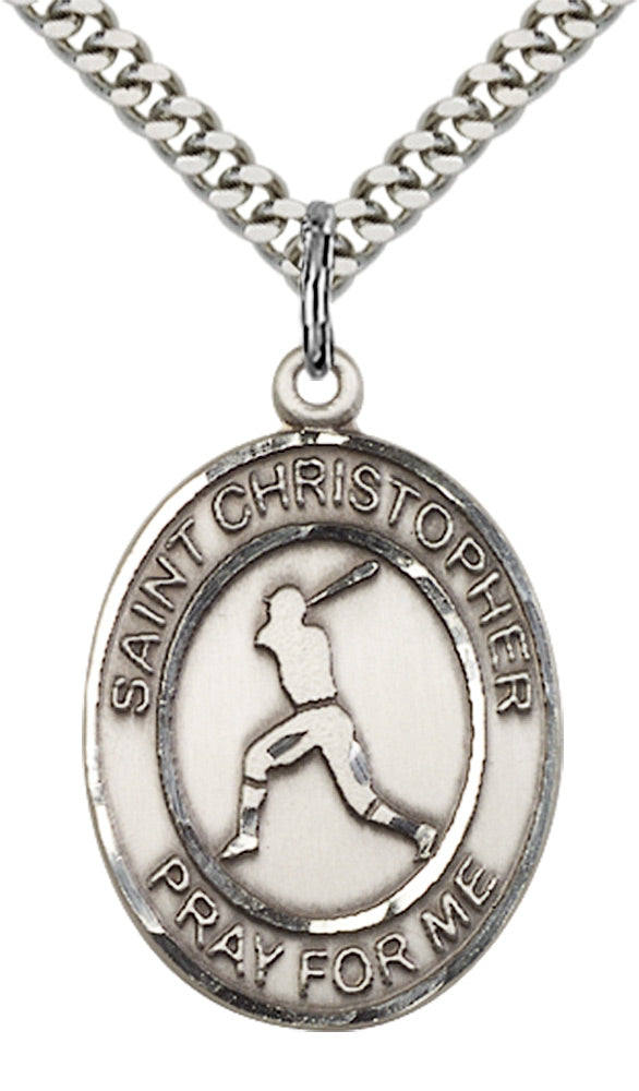 Sterling Silver St. Christopher Pendant