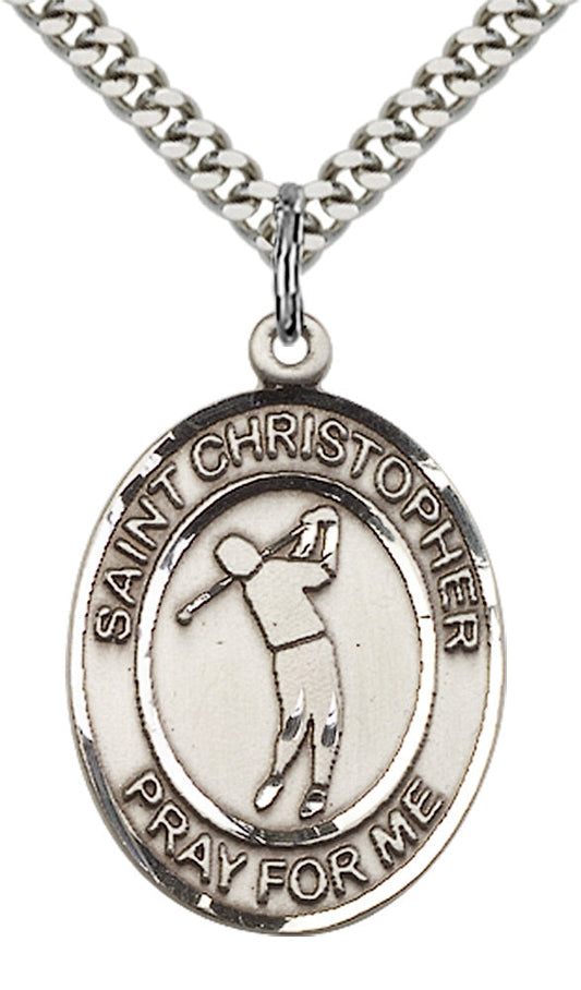 Sterling Silver St. Christopher Pendant