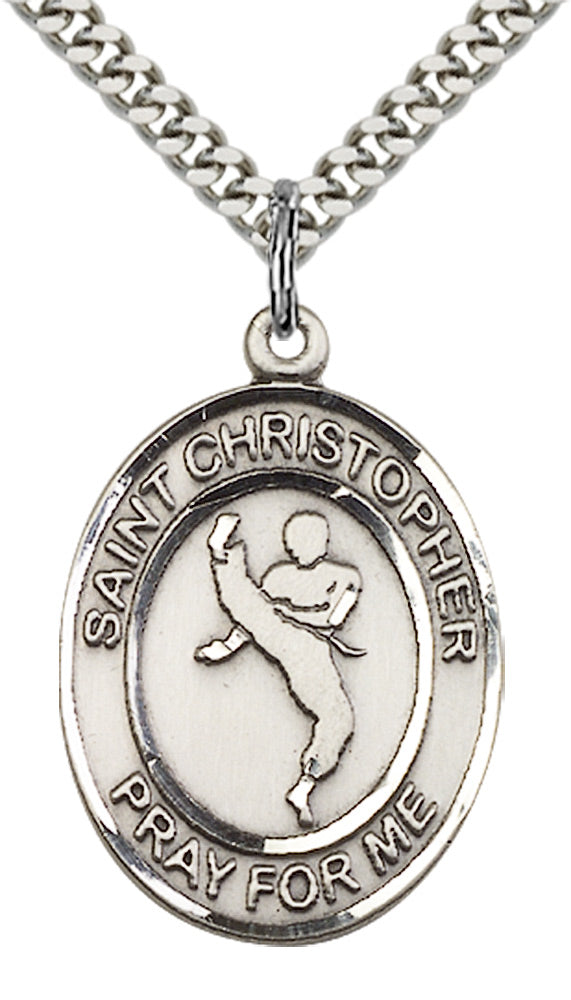 Sterling Silver St. Christopher Pendant