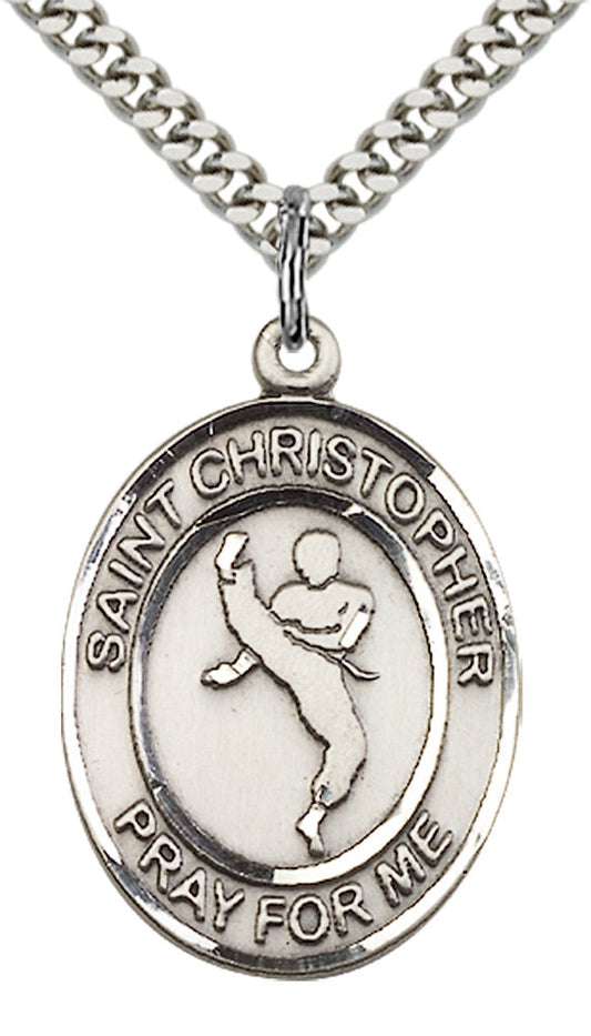 Sterling Silver St. Christopher Pendant