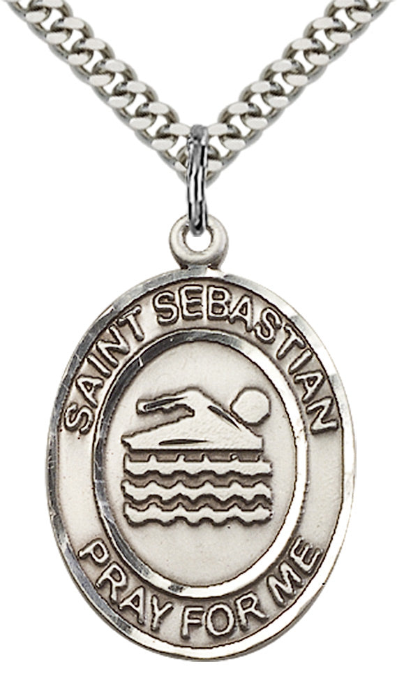 Sterling Silver St. Sebastian Pendant