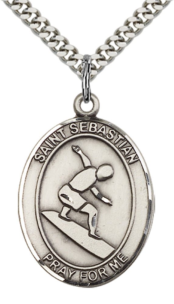 Sterling Silver St. Sebastian Pendant