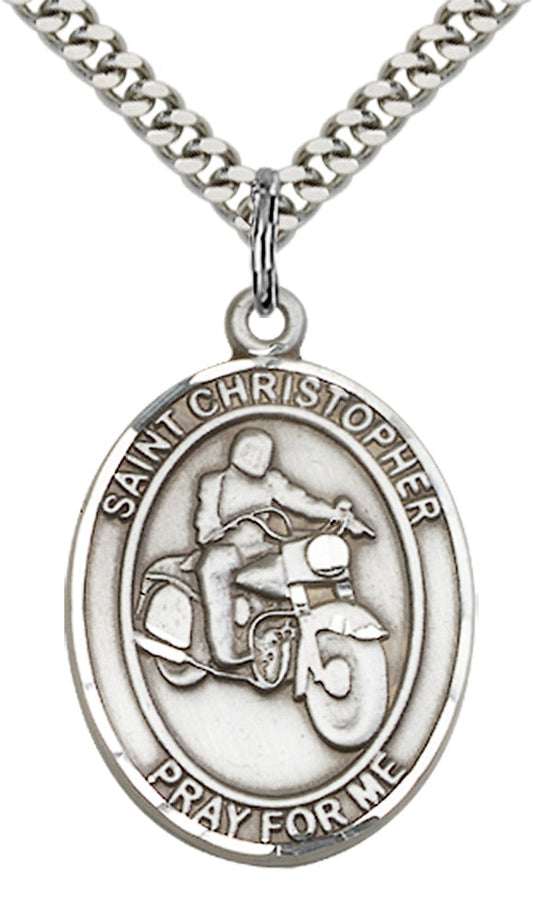 Sterling Silver St. Christopher Pendant