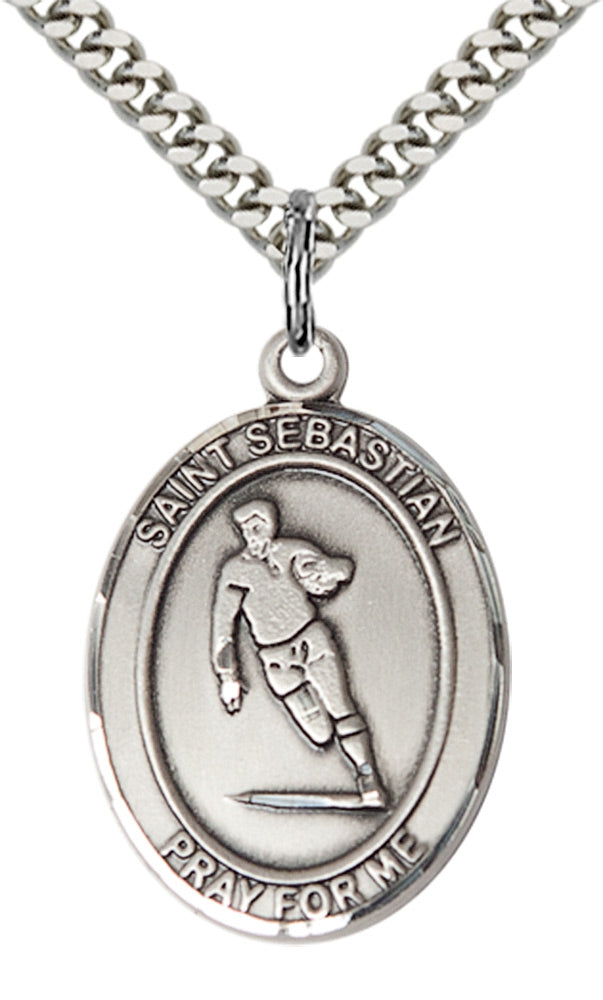 Sterling Silver St. Sebastian / Rugby Pendant