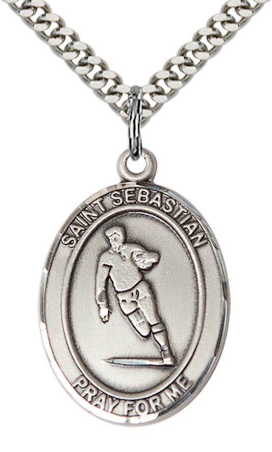 Sterling Silver St. Sebastian / Rugby Pendant