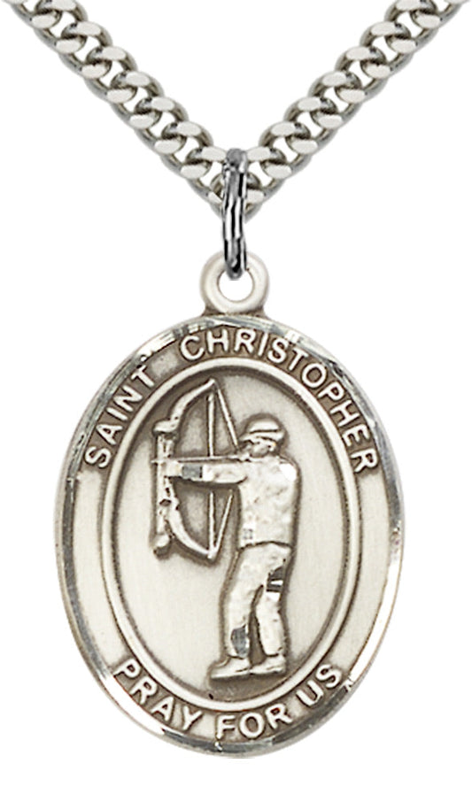 Sterling Silver St. Christopher Pendant