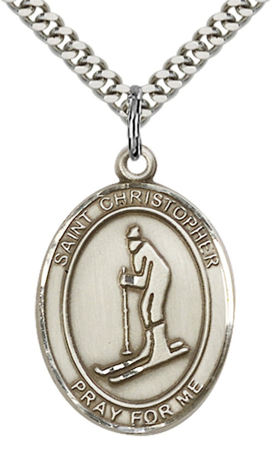 Sterling Silver St. Christopher Pendant