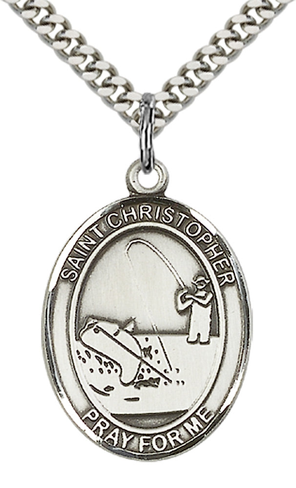 Sterling Silver St. Christopher Pendant