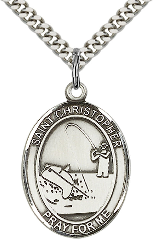 Sterling Silver St. Christopher Pendant