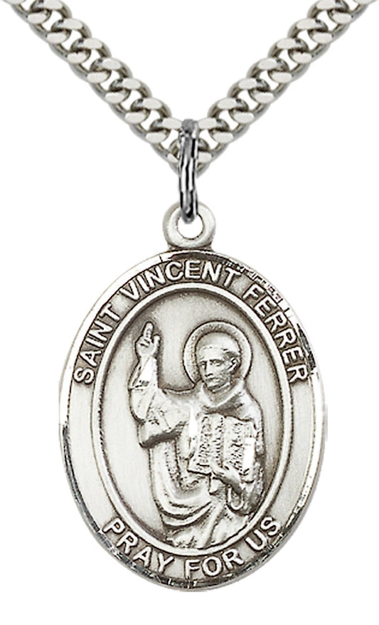 Sterling Silver St. Vincent Ferrer Pendant