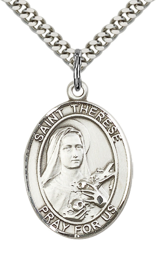 Sterling Silver St. Therese of Lisieux Pendant