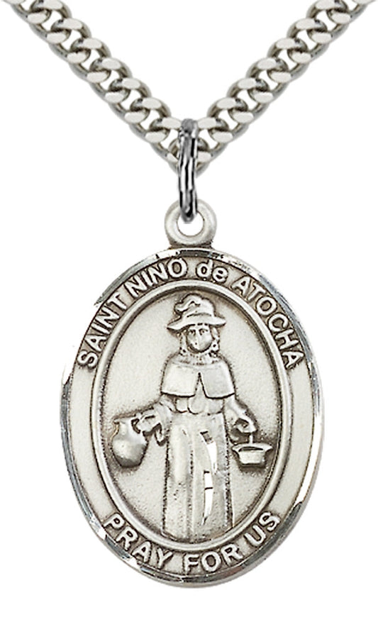 Sterling Silver St. Nino de Atocha Pendant