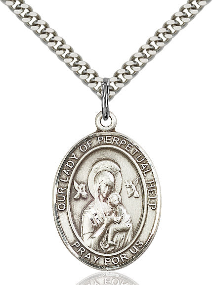 Sterling Silver O/L of Perpetual Help Pendant
