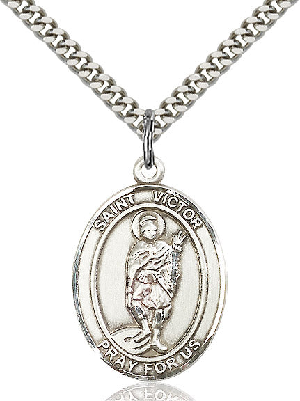 Sterling Silver St. Victor of Marseilles Pendant