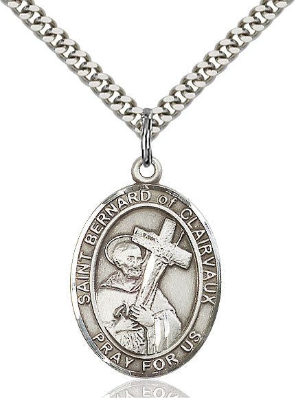 Sterling Silver St. Bernard of Clairvaux Pendant