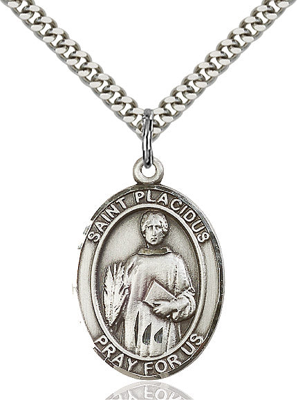 Sterling Silver St. Placidus Pendant